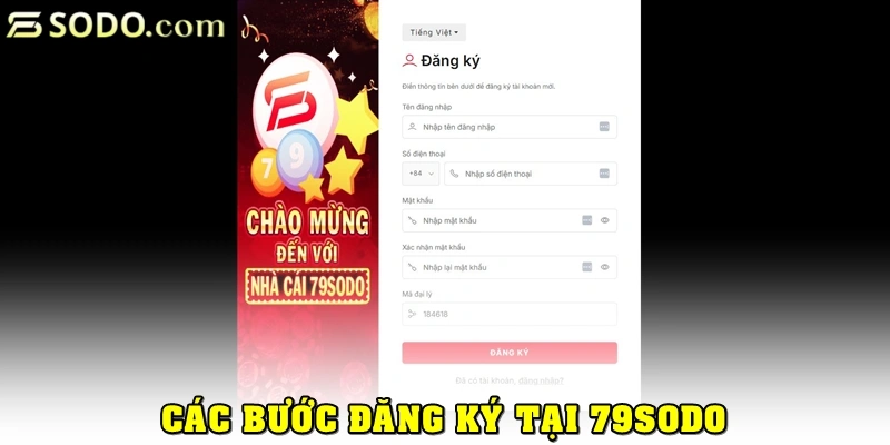 Đăng Ký 79Sodo: Bước Vào Thế Giới Cá Cược Trong Tích Tắc 4 Các bước đăng ký 79sdo